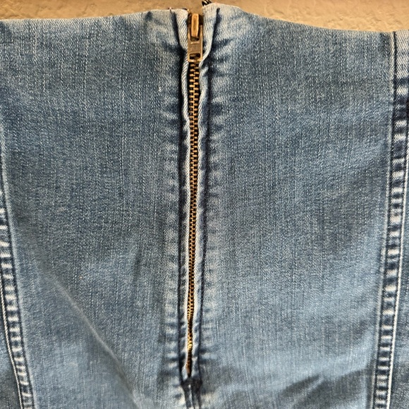 Free people denim mini skirt size 10 - Picture 2 of 4